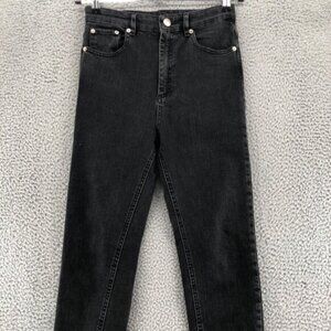 ASOS Jeans Womens 28/30 Black Denim Skinny Leg Ankle Distressed Stretch Casual